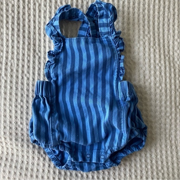 Tea Collection 6-9 Month Striped Bubble Romper - Picture 1 of 4